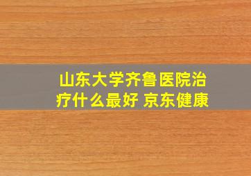 山东大学齐鲁医院治疗什么最好 京东健康